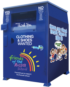 recycled clothing bin