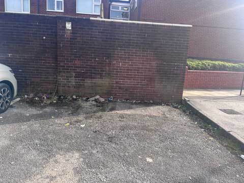 cleaned up unauthorised clothing bins