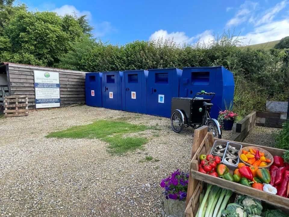 recycled clothing bin prop hire for film, TV, and marketing photoshoots